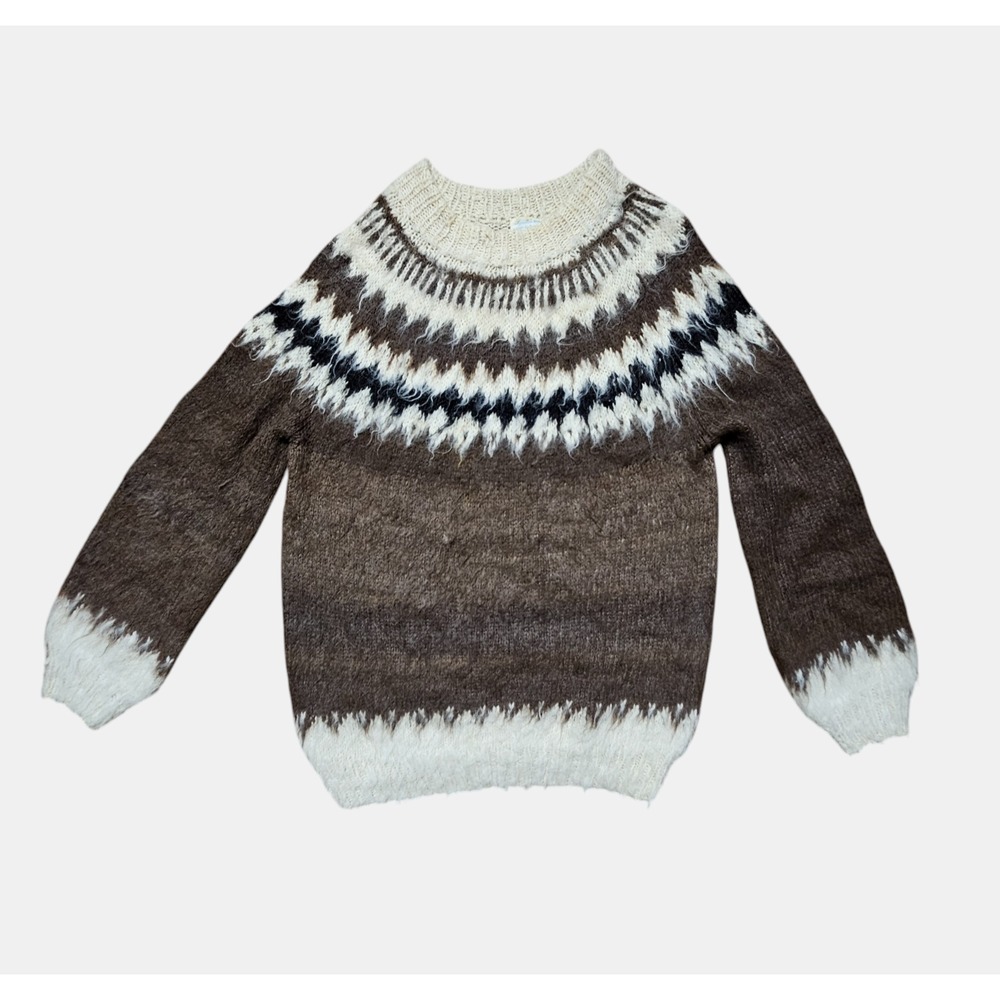 Fair Isle hand knit sweater, XL